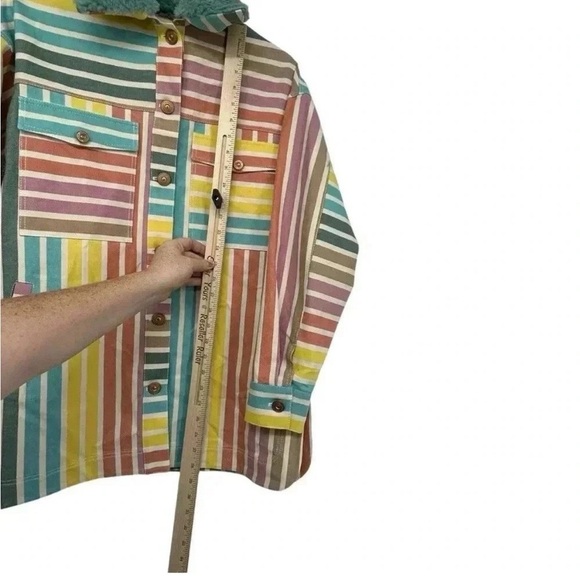 Nocturne Rainbow Striped Shacket XS NWT - Picture 10 of 14